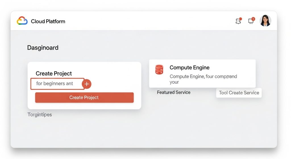 구글 클라우드 플랫폼 콘솔에서 새 프로젝트 생성 및 Compute Engine 메뉴가 강조된 화면