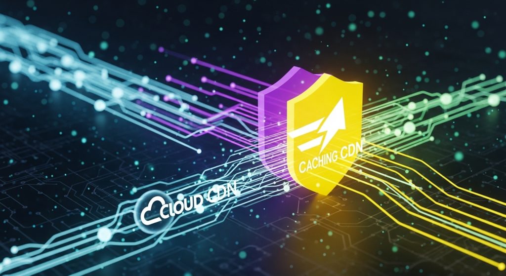 클라우드 CDN을 통해 데이터 전송을 최적화하고 속도를 높이는 네트워크 흐름.