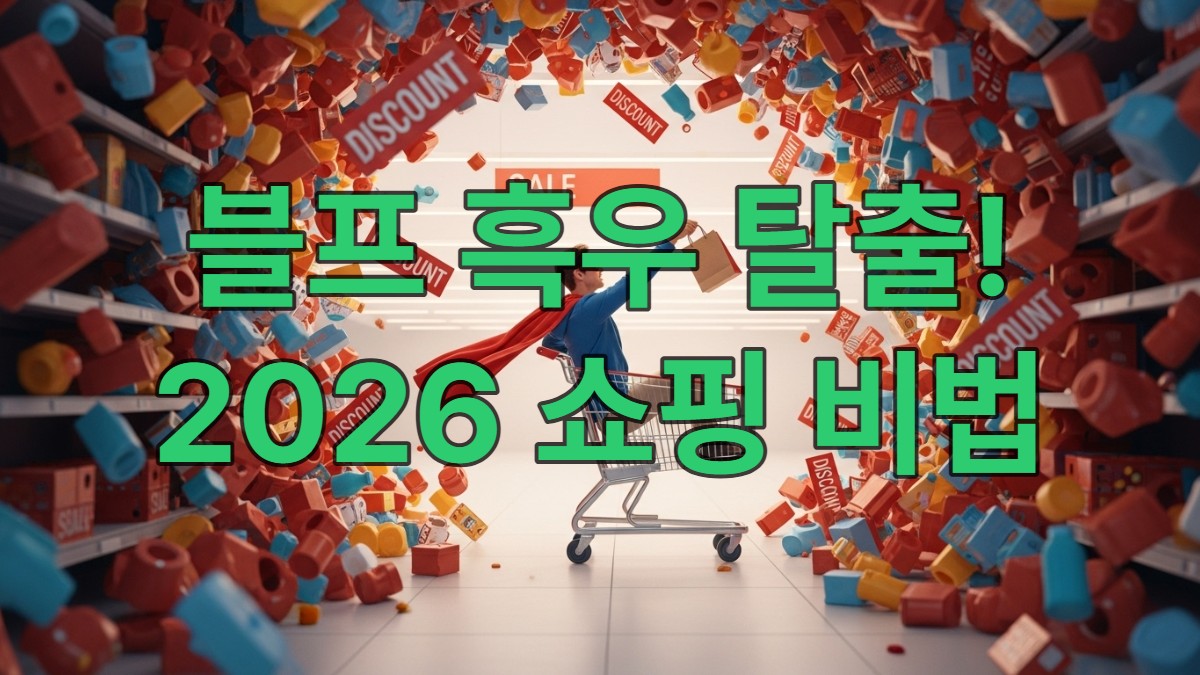 블랙프라이데이 혼란 속에서 현명하게 쇼핑하고 있는 사람의 모습