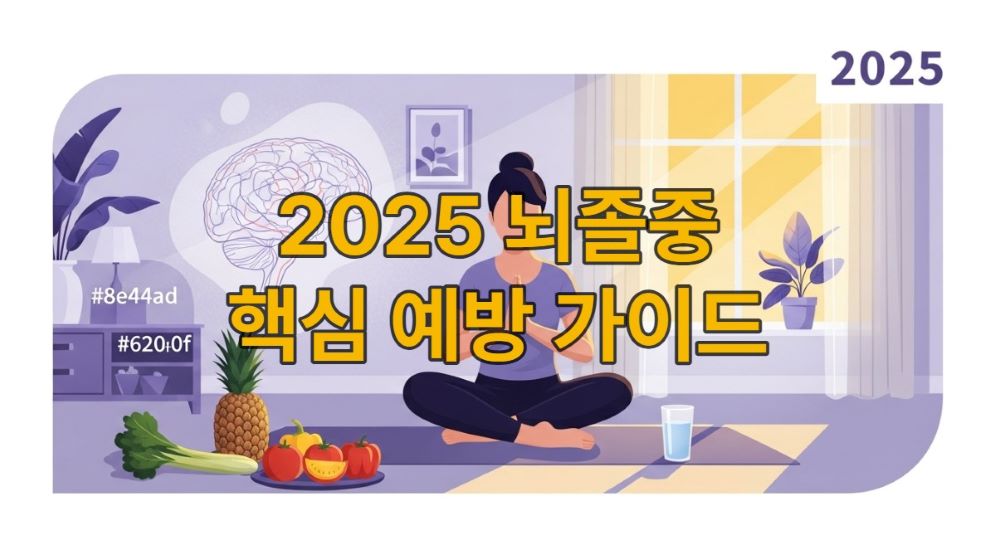 2025년 뇌졸중 예방을 위한 건강한 생활 습관을 실천하는 사람의 모습