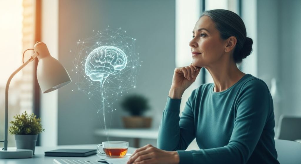 뇌졸중 예방과 재활을 위해 지혜롭게 대처하는 사람의 모습, 뇌 건강 관리의 중요성을 나타내는 이미지