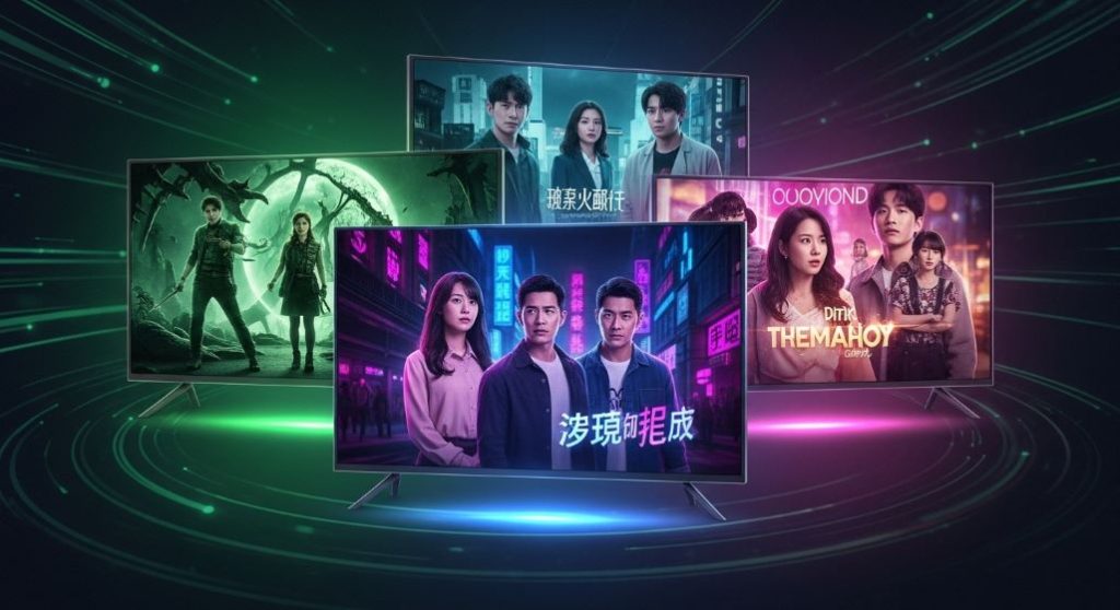 다양한 장르의 드라마 장면이 재생되는 여러 OTT 화면이 역동적으로 배치된 모습. 2025년 스트리밍 콘텐츠의 풍요로움과 기대감을 상징합니다.
🌳 2025년, OTT 전쟁의 서막과 우리의 선