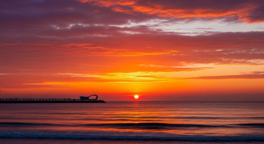 2026년 정동진 동해 바다 위로 붉게 떠오르는 해와 황홀한 일출 풍경