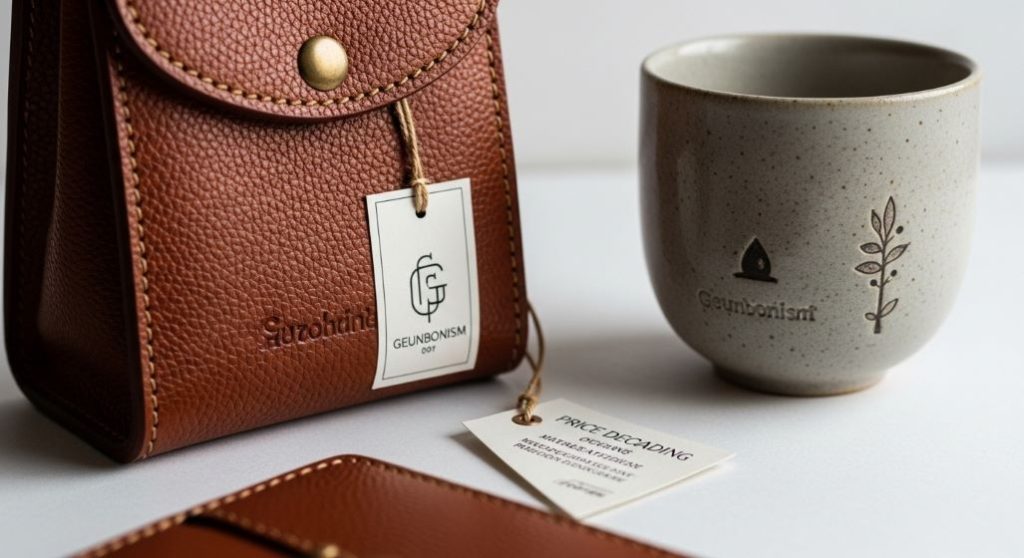 장인의 정신이 깃든 수제 도자기 컵이 놓여 있는 모습. 본질과 진정성을 강조하는 '근본이즘'을 표현.