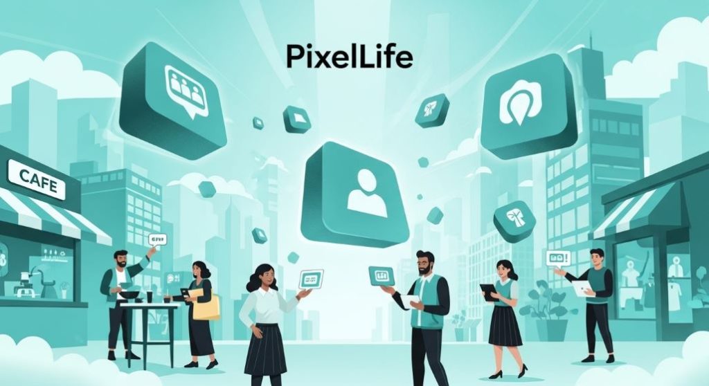 2026년 픽셀라이프 시대, 분할된 소비 트렌드를 포착하기 위해 디지털 도구와 인간적인 통찰력으로 민첩하게 움직이는 중소기업 대표들의 모습