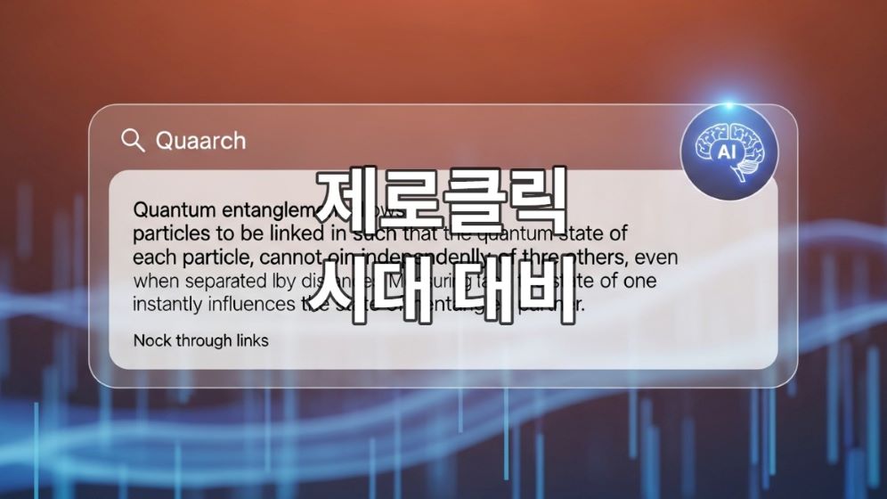 AI가 바로 답을 제공하는 제로클릭 검색 엔진 인터페이스 이미지