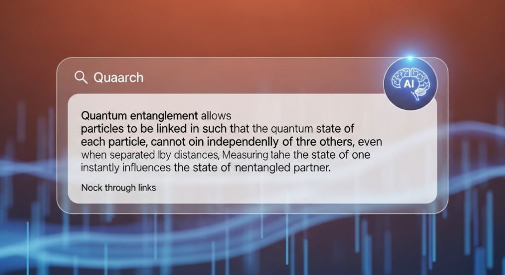 AI가 바로 답을 제공하는 제로클릭 검색 엔진 인터페이스 이미지